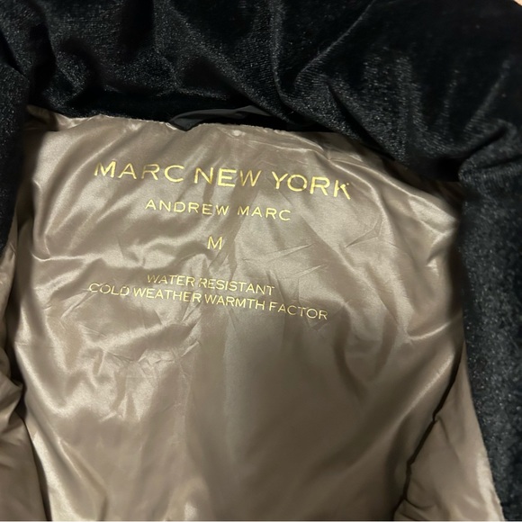 MARC NEW YORK QUILTED BLACK PUFFER JACKET WATER RESISTANT SIZE MEDIUM - Picture 10 of 11